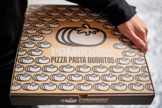 pizza box Pomodoro